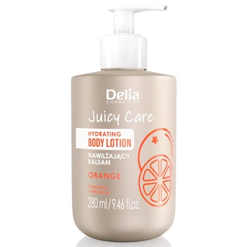 Лосьйон для тіла зволожуючий Delia Cosmetics Juicy Care «Апельсин» з пребіотиком, 280мл