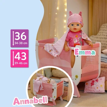 Ліжечко для ляльки BABY born Сни Єдинорога з постільною білизною для ляльок 36-43 см 840993