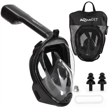 Полнолицевая маска для сноркелинга Aquaget Size L/XL AQ0004 Black