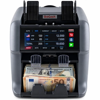 Счётчик валют DoCash DC-55V для мультивалютного пересчёта с 2 CIS, сортировкой по номиналу, лицу и ориентации банкнот