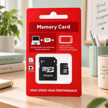 Карта памяти microSD 32 ГБ с SD-адаптером (Флешка для телефона)