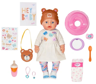 Интерактивная кукла пупс Baby Born Эмма-Тедди 43 см 836651 беби борн