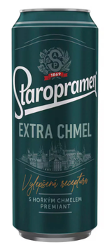 Пиво Staropramen EXTRA Chmel (світлий лагер 24 жб по 0,5л, Чехія).