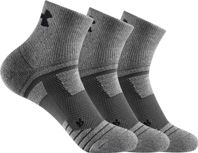 Шкарпетки Under Armour 25510202-011-XL унісекс баскетбольні махрові потовщені, сірі, 3 пари, розмір 43-48