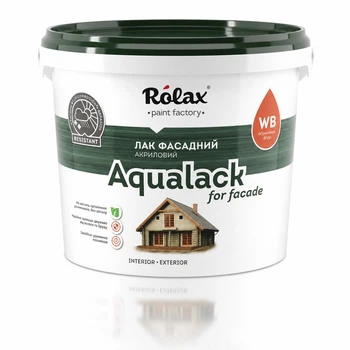 Лак фасадный акриловый Rolax Aqualack Facade матовый 3 л