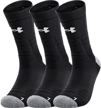 Шкарпетки Under Armour чоловічі баскетбольні махрові середньої висоти, чорні, 3 пари, розмір 39-43