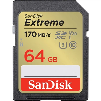 Карта памяти SDXC 64GB UHS-I/U3 Class 10 SanDisk Extreme R170/W80MB/s (SDSDXV2-064G-GNCIN)