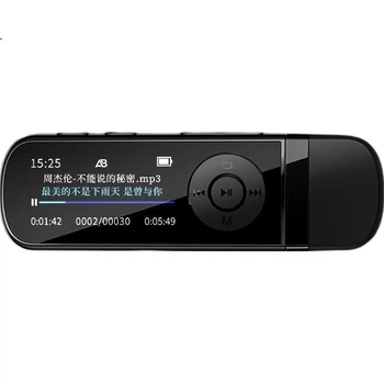 Портативный MP3-плеер Aigo Mp3-100 128 ГБ, MP4-плеер с Bluetooth для студентов, для изучения английского языка, записи спортивных соревнований и бега, в стиле USB-флешки с портом USB-C.
