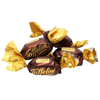 Шоколадні цукерки Roshen Toffelini із шоколадною начинкою 0.5кг