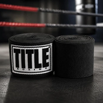 Бинти для боксу TITLE Boxing Traditional Weave 180" Black (4.5м.)