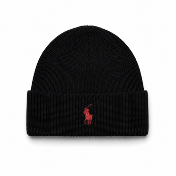 Шапка Polo Ralph Lauren Унисекс Черного Цвета ONE SIZE (hbp-i35-j5l)