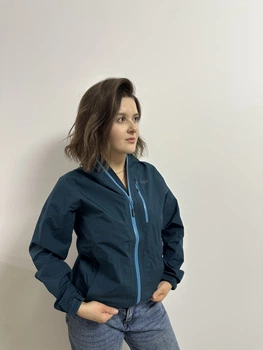 Мембранна жіноча куртка вітровка водонепроникна Outdoor Research Aspire GORE-TEX з капюшоном трекінгова гор текс морський розмір S