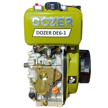 Дизельний двигун Dozer DE6-1 одноциліндровий 296 куб.см Емальована сталь Зелений