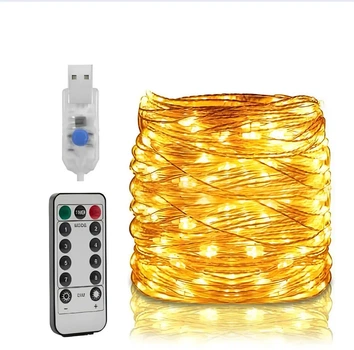 Гирлянда Grandio Роса 200 LED USB на медном проводе, 2 м, с пультом