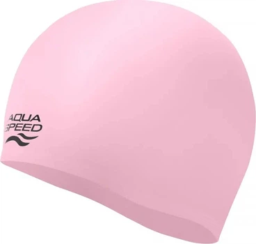 Шапка для плавания Aqua Speed VOLUME CAP бесшовная силиконовая One Size розовая