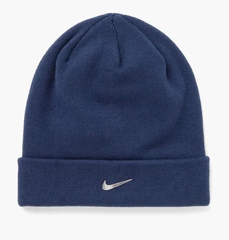 Шапка Nike Peak Beanie Sc L Swoosh ONE SIZE Темно-синій FB6527-410