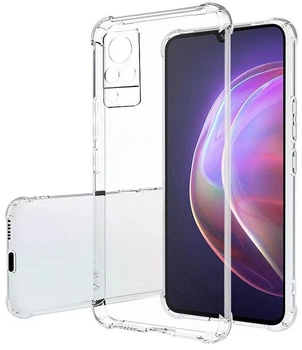 Прозрачный чехол для Vivo V21E с усиленными углами с защитой камеры противоударный