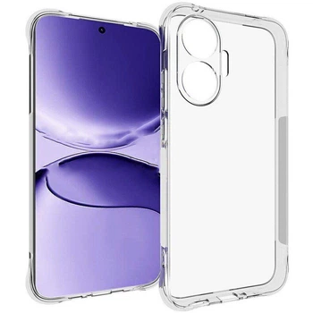 Чехол для Xiaomi Poco F7 прозрачный с бронь углами с защитой камеры противоударный (борта выше экрана)