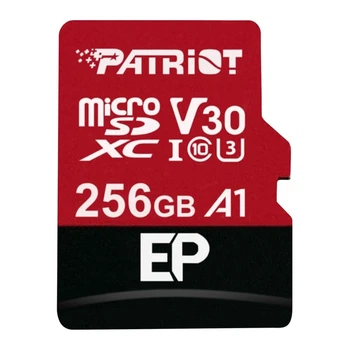 Карта памяти microSDXC Patriot EP Series 256 GB U3 V30 A1 с SD-адаптером