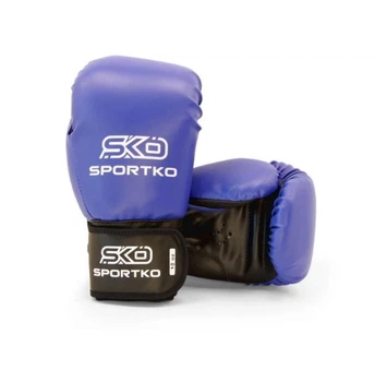 Рукавички бокс SPORTKO ПД1 комбінована шкіра синій 10oz