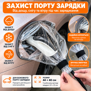 Чехол для защиты бокового порта зарядки электромобиля от дождя, снега и ветра