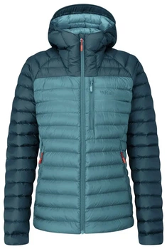 Легкий жіночий пуховик Rab Microlight Alpine Jacket Wmns, Orion Blue/Citadel, 10 (SHM_RB QDB-13-OBC-10)
