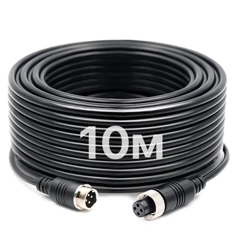 Кабель для камеры заднего вида Podofo Y3008A2 4Pin, разъём М12, 10 м