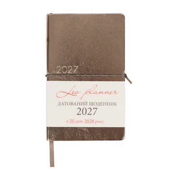 Дневник датированный 2027 Leo planner Glory 120x200 352 страницы серый (252720)