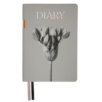 Дневник недатированный Leo planner Botanic A5 320 страниц серый (252691)