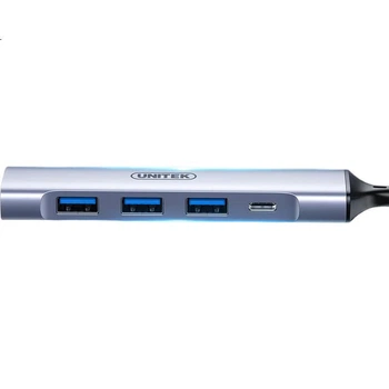UNITEK Type-C - USB 3.0 Hub, 4-портова розширювальна док-станція, сумісний з MacBook, комп'ютерами Neo, телефонами, планшетами, адаптером для зовнішньої клавіатури та миші, розширювальна USB-станція