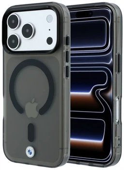Etui BMW Sign Frosted IML & Metal Logo MagSafe do iPhone 18 Pro Max / 17 Pro Max czarne (BMW001248)