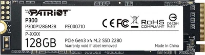 SSD Patriot P300 128 ГБ M.2 NVMe PCIe 3.0 для ноутбука и ПК