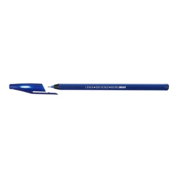 Ручка масляная BUROMAX BM.8362-01, LINEA, 0,5 мм, трехгранный корпус, синие чернила (6482)