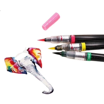 Пензель-ручка Pentel XGFL для каліграфії, м'яка, зі змінним картриджем, коричнева, 1 шт.