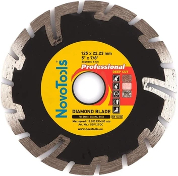 Диск алмазний NovoTools Profi 125 x 22,23 мм Глибокий різ
