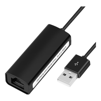 MOGE MC3010 USB 2.0 дротовий мережевий адаптер 100 Мбіт/с до конвертера портів Ethernet RJ45 для ноутбука Smart Box Зовнішній мережевий інтерфейсний адаптер чорного кольору