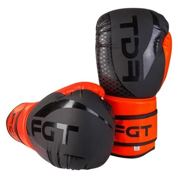Боксерские перчатки FGT collection 12 oz черно-оранжевые F2588/12