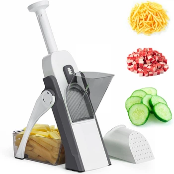 Мультислайсер-терка для овочів Brava Spring Slicer / Подрібнювач овочів та фруктів / Ручна овочерізка слайсер