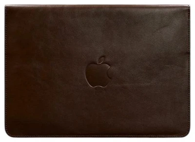Кожаный чехол-конверт на магнитах для MacBook 13 дюйм, бордовый, натуральная кожа Краст, ручная работа, 33,5×23,5 см 58656