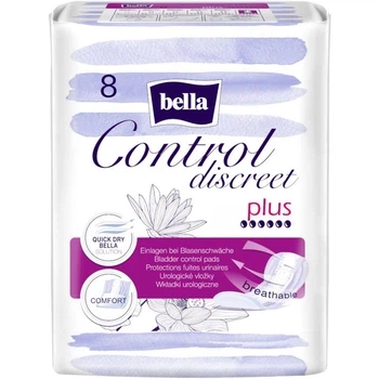 Урологічні прокладки Bella Control Discreet Plus, 8 шт (5900516696740)