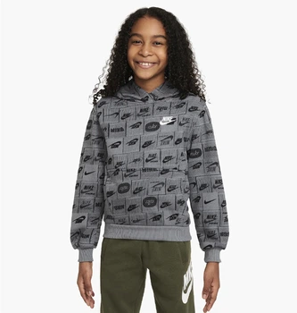 Детское худи Nike Sportswear Club Fleece XL Серое FN8741-084