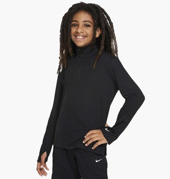 Детский свитшот Nike Multi Older Dri-Fit Uv Long-Sleeve 1/2-Zip Top Black XL Черный FN8375-010