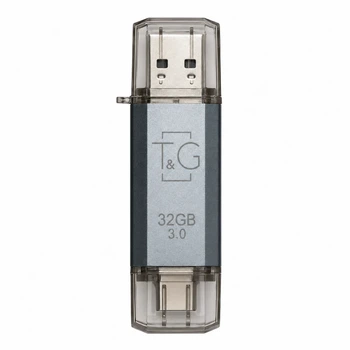 Флешка T&G Star 32 ГБ USB 2.0 Type-C металлическая с крышкой серебристая