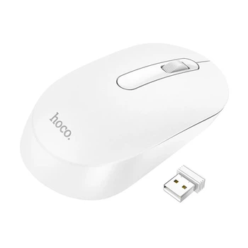 Мышь беспроводная Hoco GM14 Platinum Bluetooth 4.2 и 2.4G 1200 dpi белая