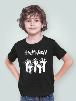 Футболка дитяча Stedman з принтом Руки зомбі Halloween Хелловін Чорний 134-140