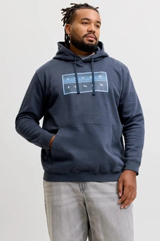 Худі з принтом Jack&Jones синій 4XL (ssw-010-blue-3241)