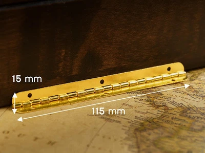 Петля рояльная декоративная 115х15 мм Золото (В-160)