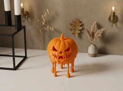 Декоративний розплавлений гарбуз, фігура цукерниця Halloween для декору будинку, саду чи свят | Прикраса на Хеллоуїн Storm