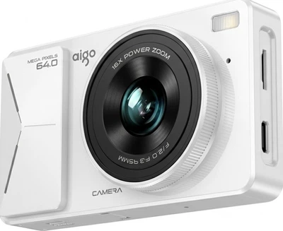 Фотоаппарат Aigo D6 128 ГБ Chalk White-Pink