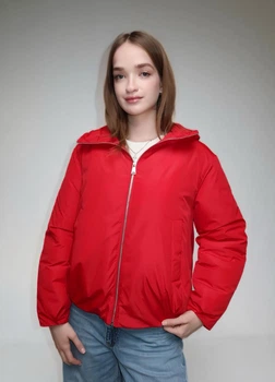 Женская утепленная куртка Eva Classic ЛУНА красный 50